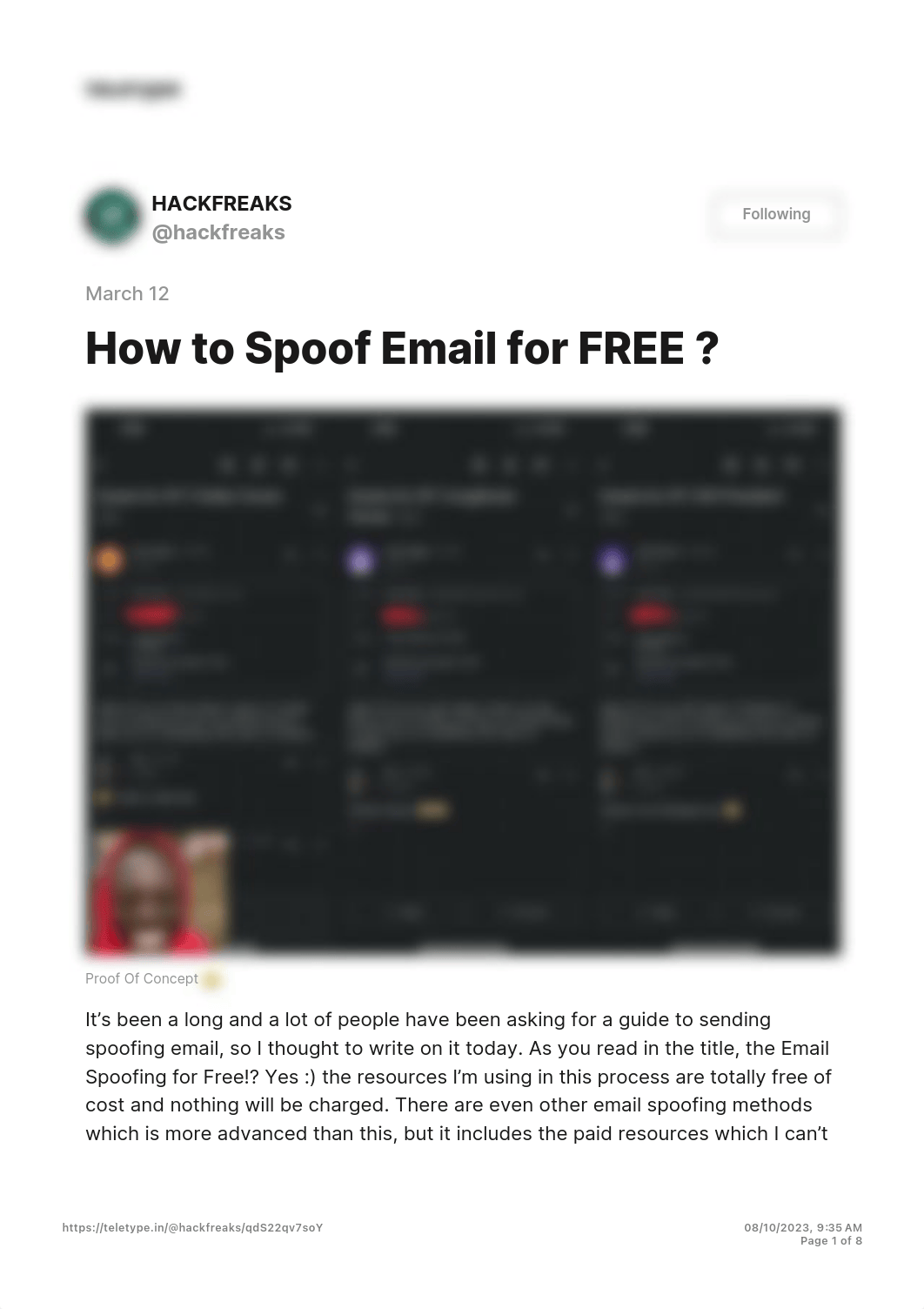 How to Spoof Email for FREE ?  — Teletype.pdf_dizth72usoj_page1
