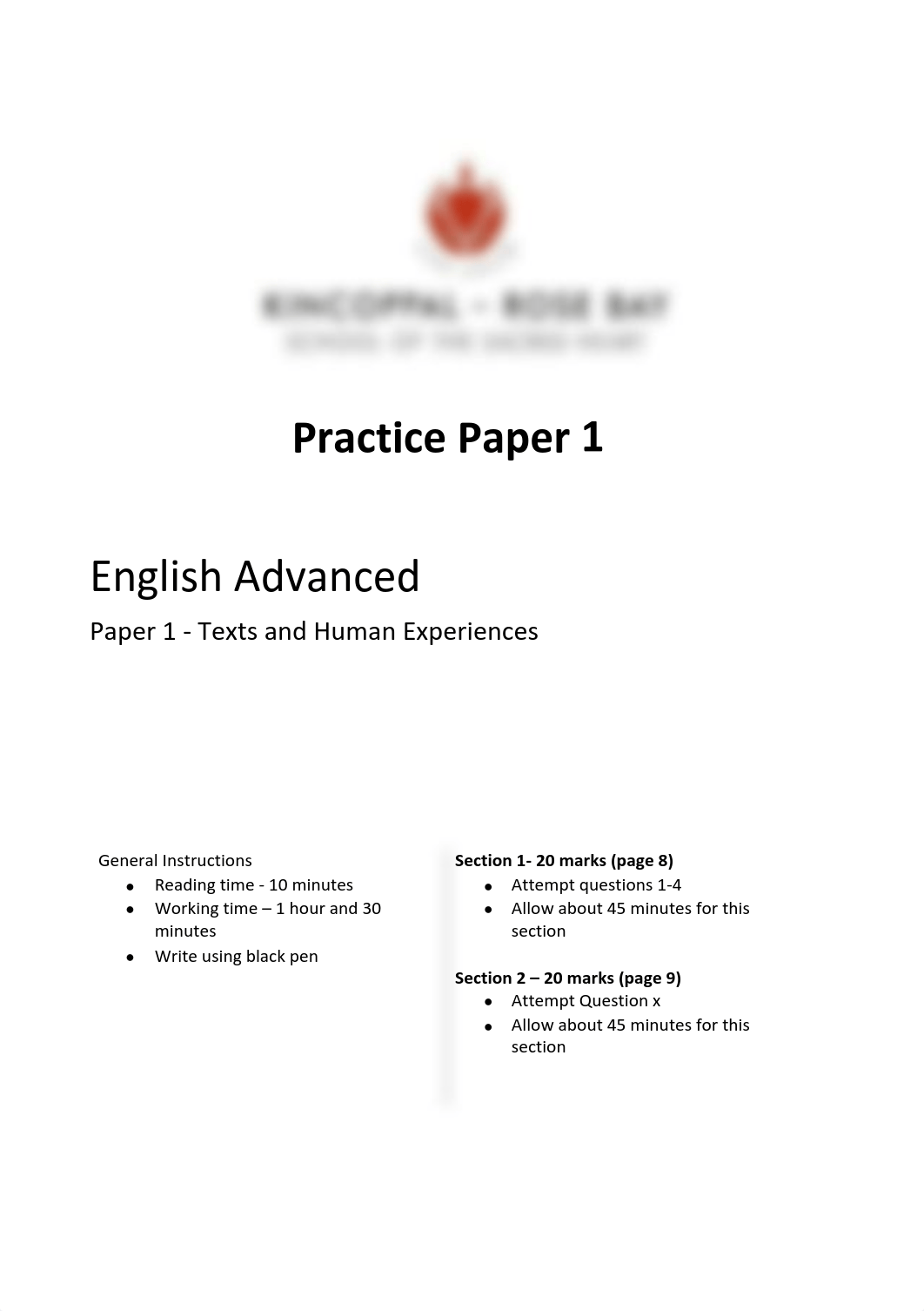 Texts and Human Experiences  KRB Practice Paper 1 (1).pdf_dj03i0f2kha_page1