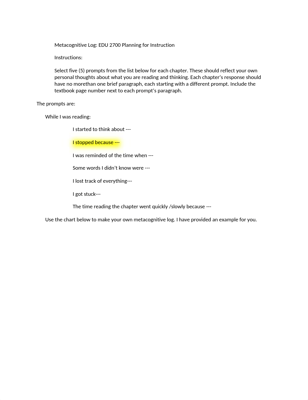 EDU-2700-M#1-Metacognitive Log Planning-10-15-23.docx_dj041kn0jie_page1