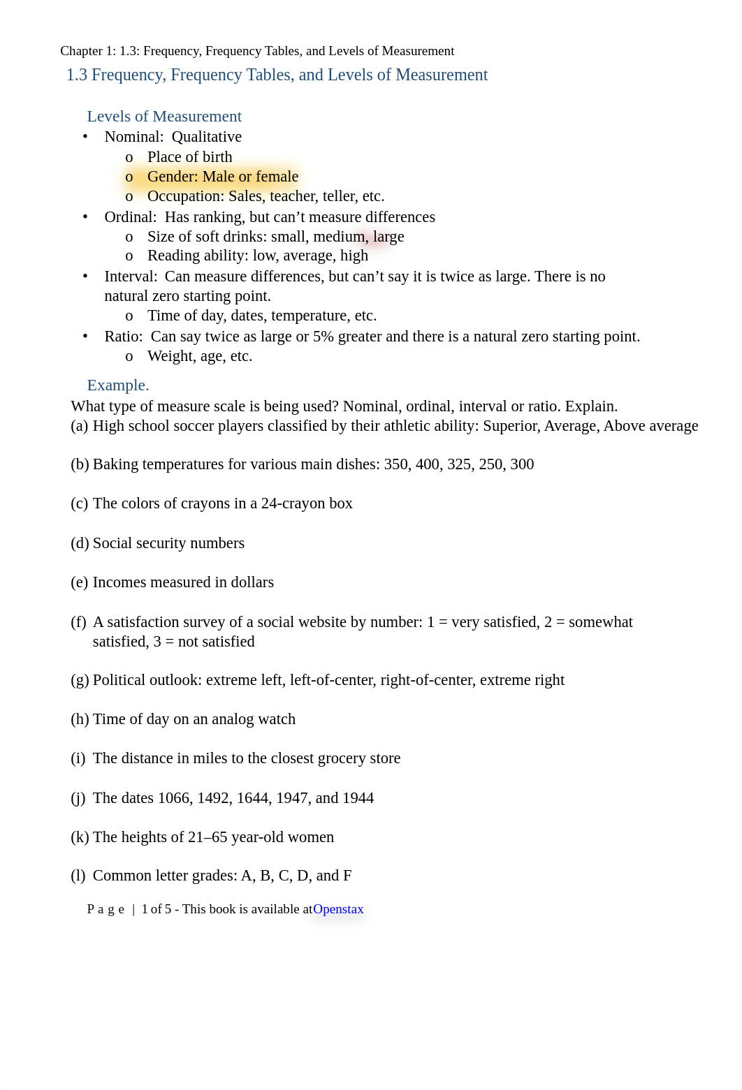 Chapter 1 - 1.3 Frequency, Frequency Tables, and Levels of Measurement.pdf_dj0c517fkvb_page1