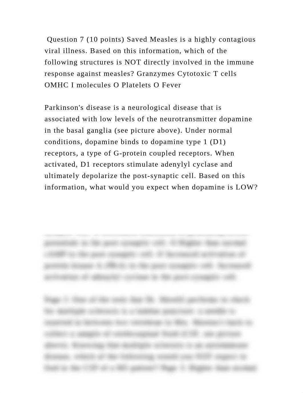 Question 7 (10 points) Saved Measles is a highly contagious viral ill.docx_dj0enqdy50v_page2