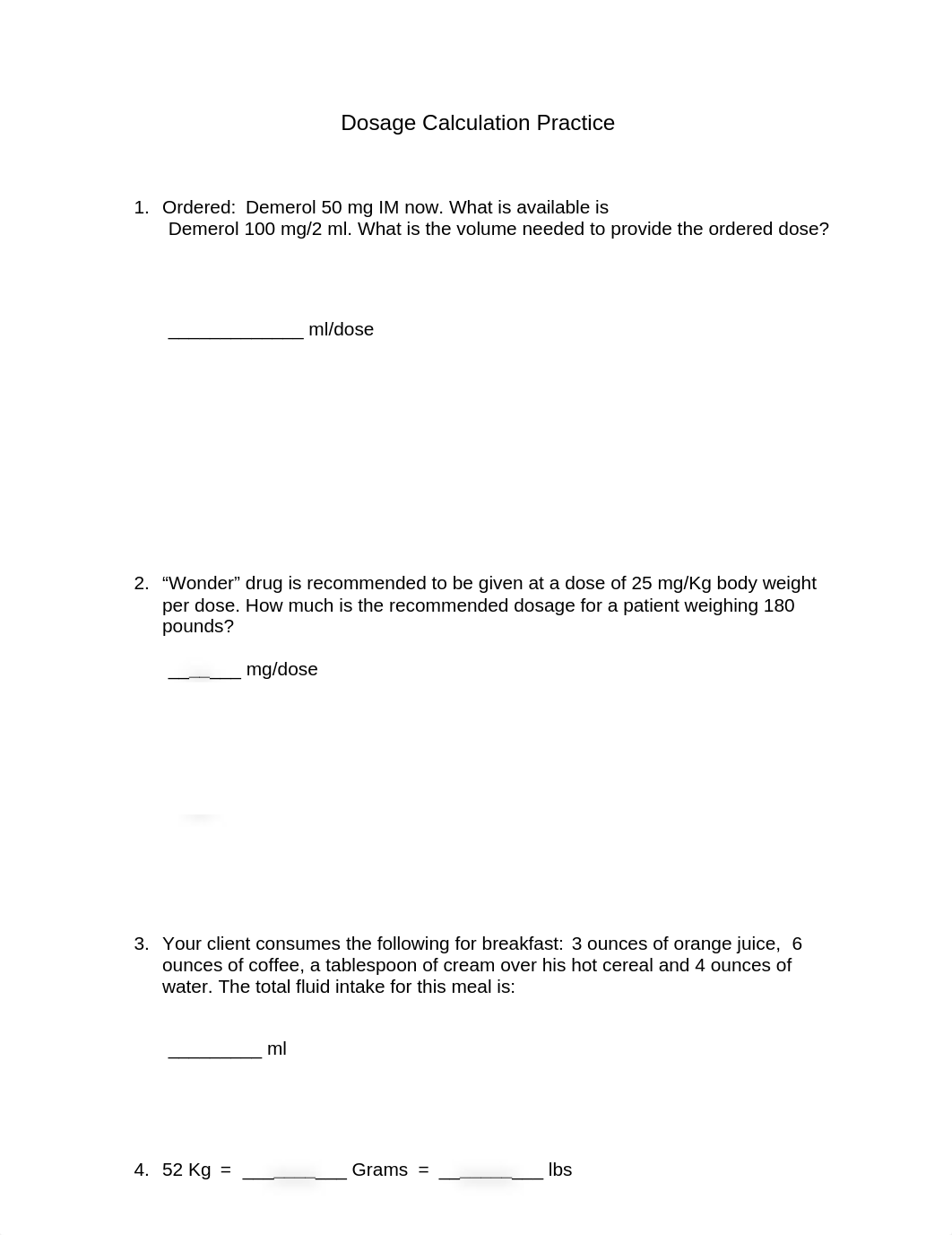 Dosage Calc #1 Practice.docx_dj0m3gb3yu0_page1