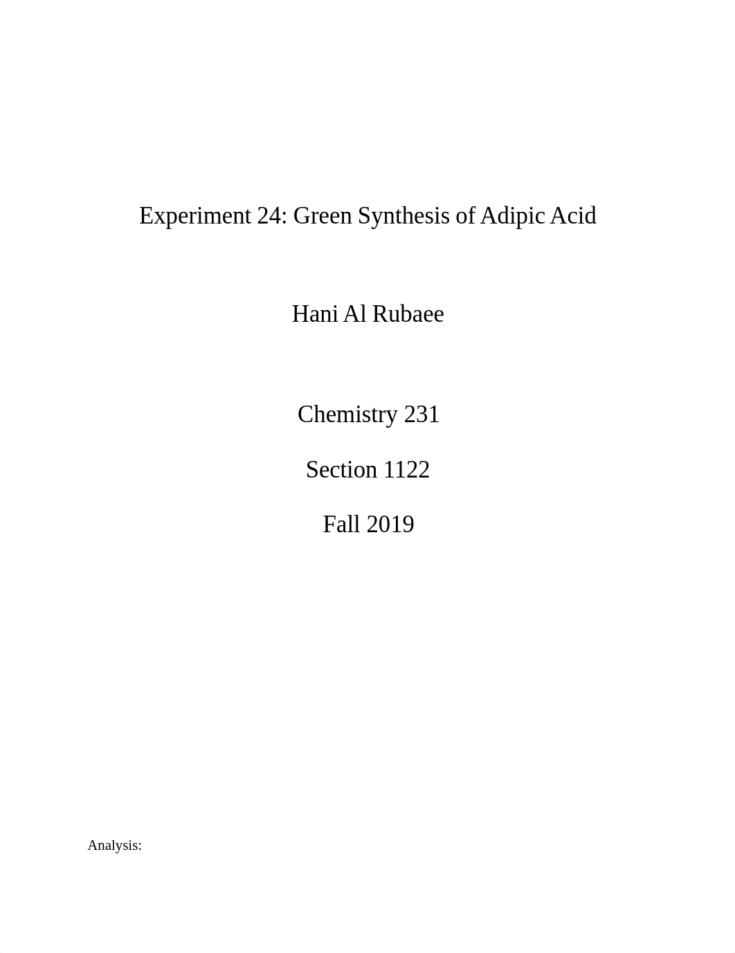 Experiment 24 Green Synthesis of Adipic Acid (2).docx_dj0r47echau_page1