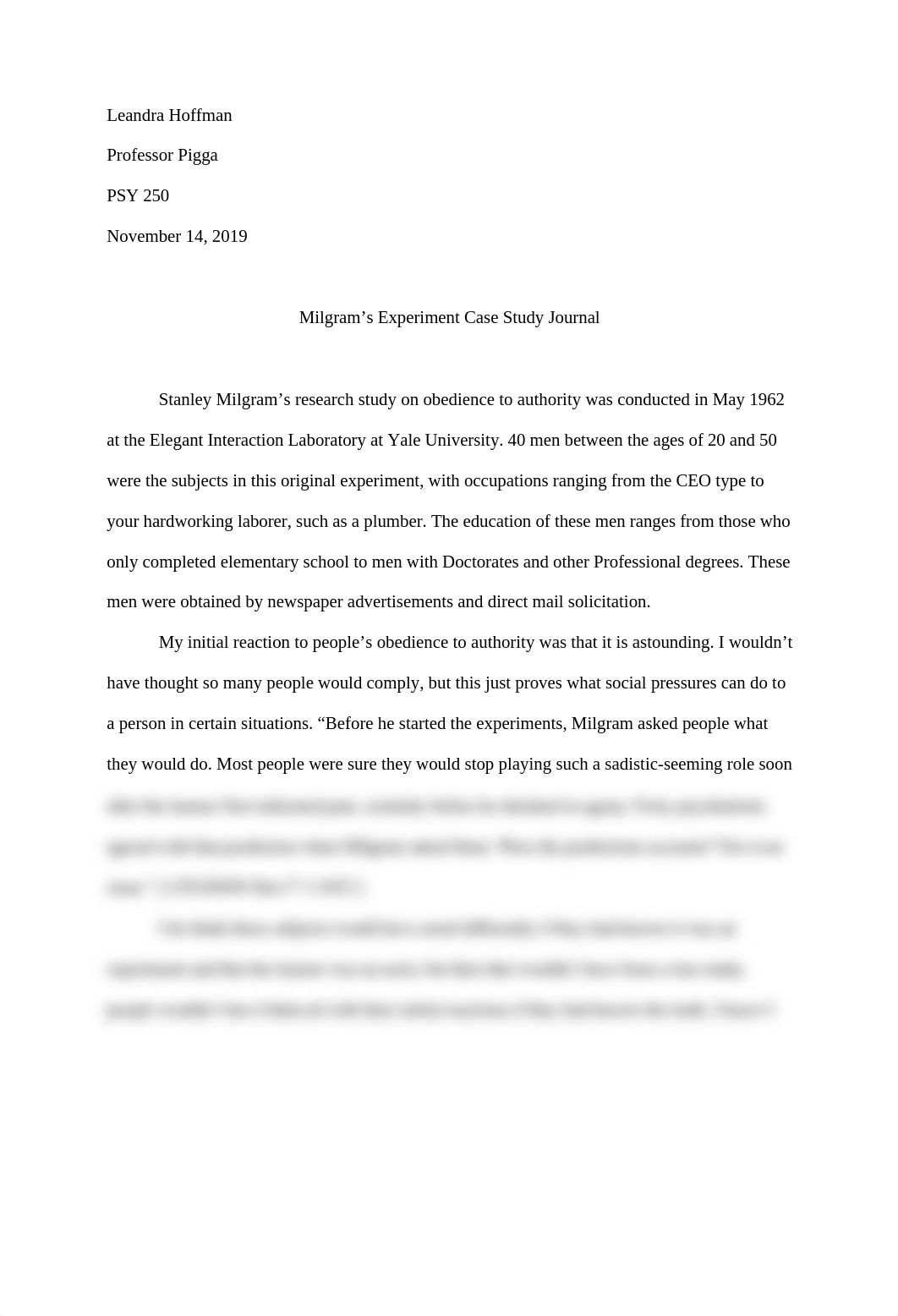 PSY 250 Milgrams Experiment Case Study Journal.docx_dj10z0f1x94_page1