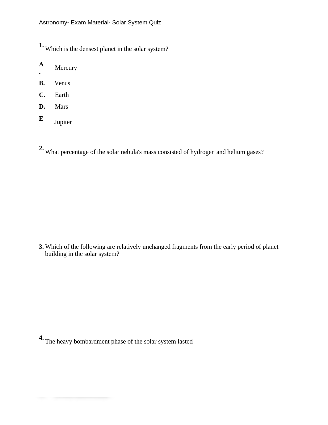 Astronomy- Exam Material- Solar System Quiz_dj1585fgehl_page1