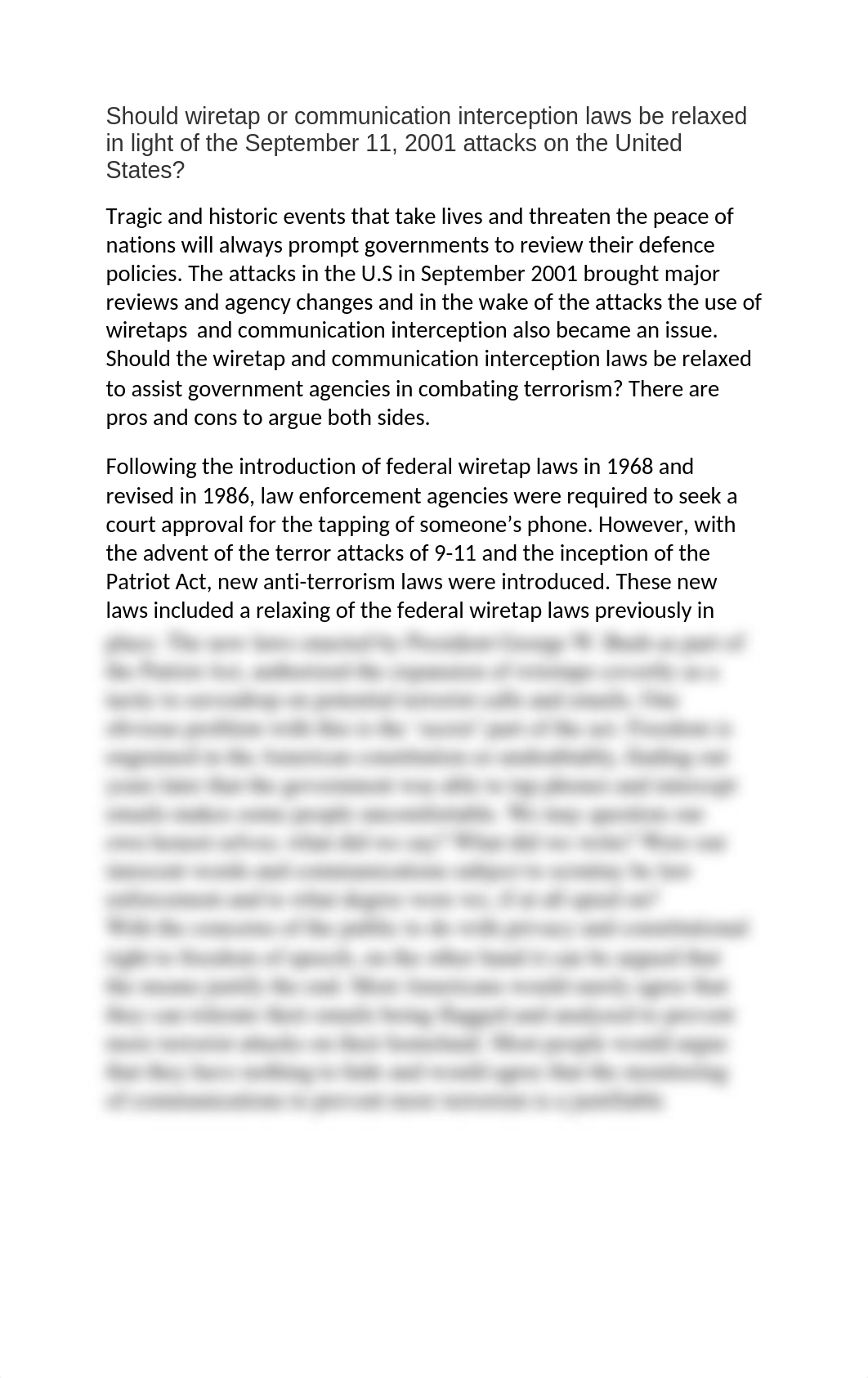 Should wiretap or communication interception laws be relaxed in light of the September 11.docx_dj15p4spcuw_page1