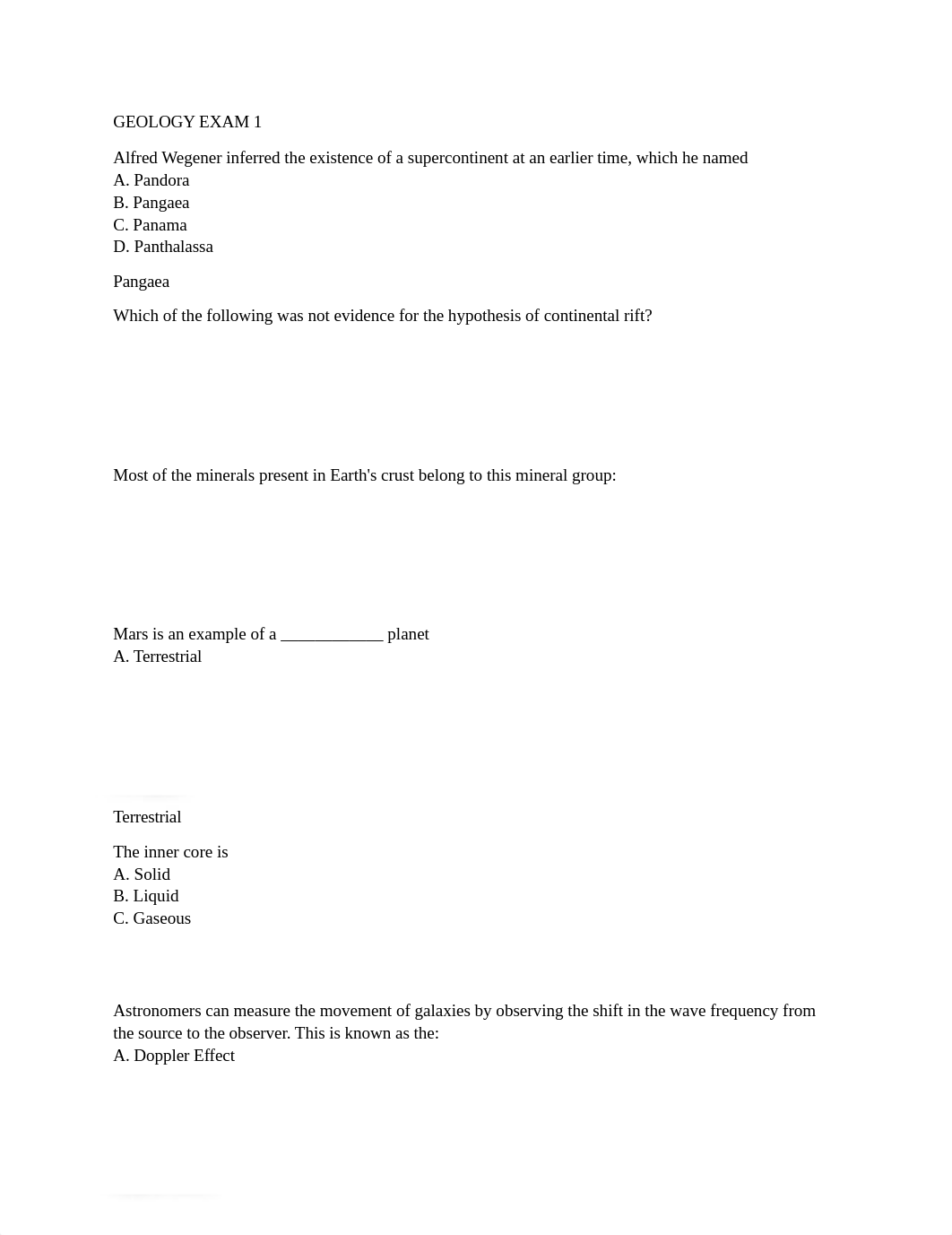 GEOLOGY EXAM 1.docx_dj18u51rc4k_page1