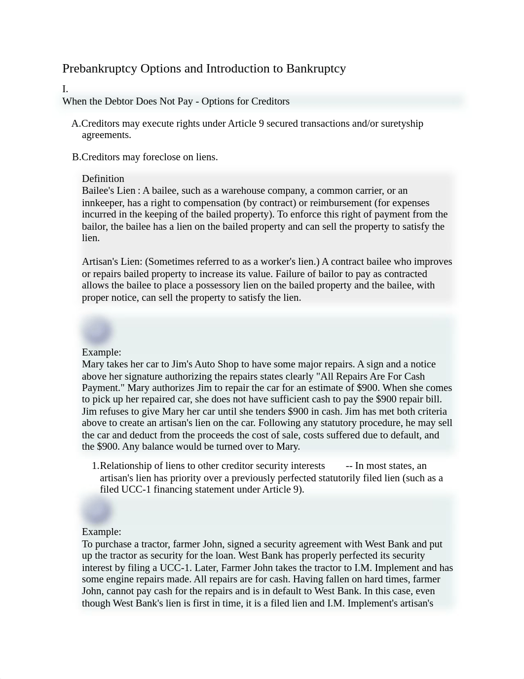 Week 4- Prebankruptcy Options and Introduction to Bankruptcy-Notes_dj1o0k37qw1_page1