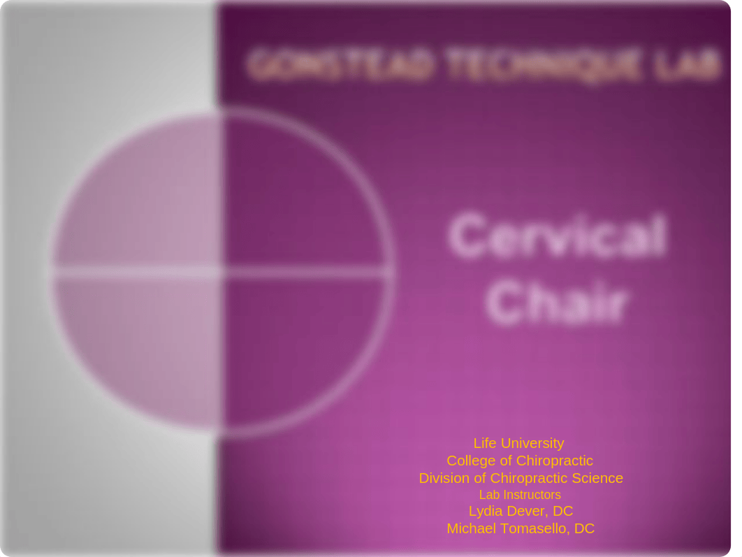 Gonstead Technique Lab Cervical Chair.ppt_dj24wzkom85_page1