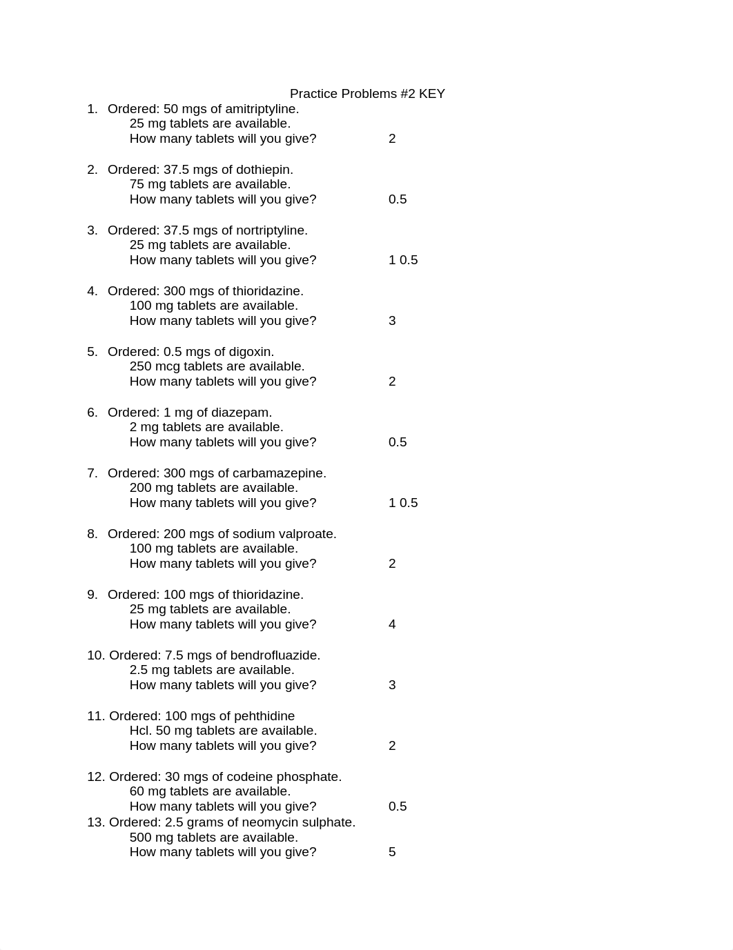 Dosage Practice Problems #2 KEY.docx_dj27i03sb82_page1