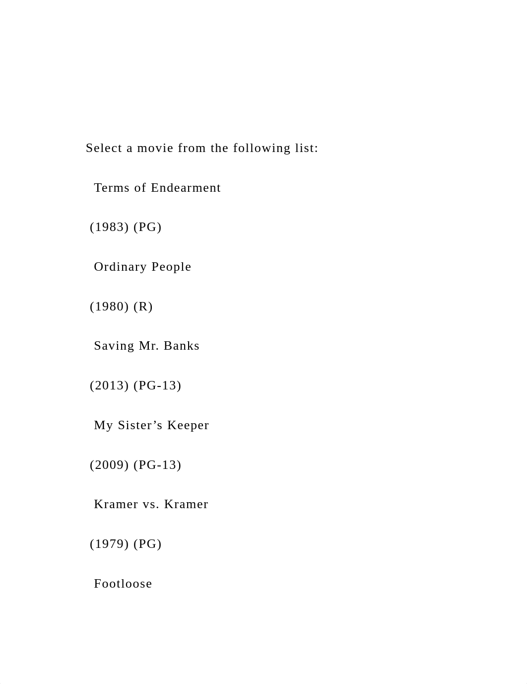Select a movie from the following list     Terms of Endear.docx_dj2kp0pc5z0_page2