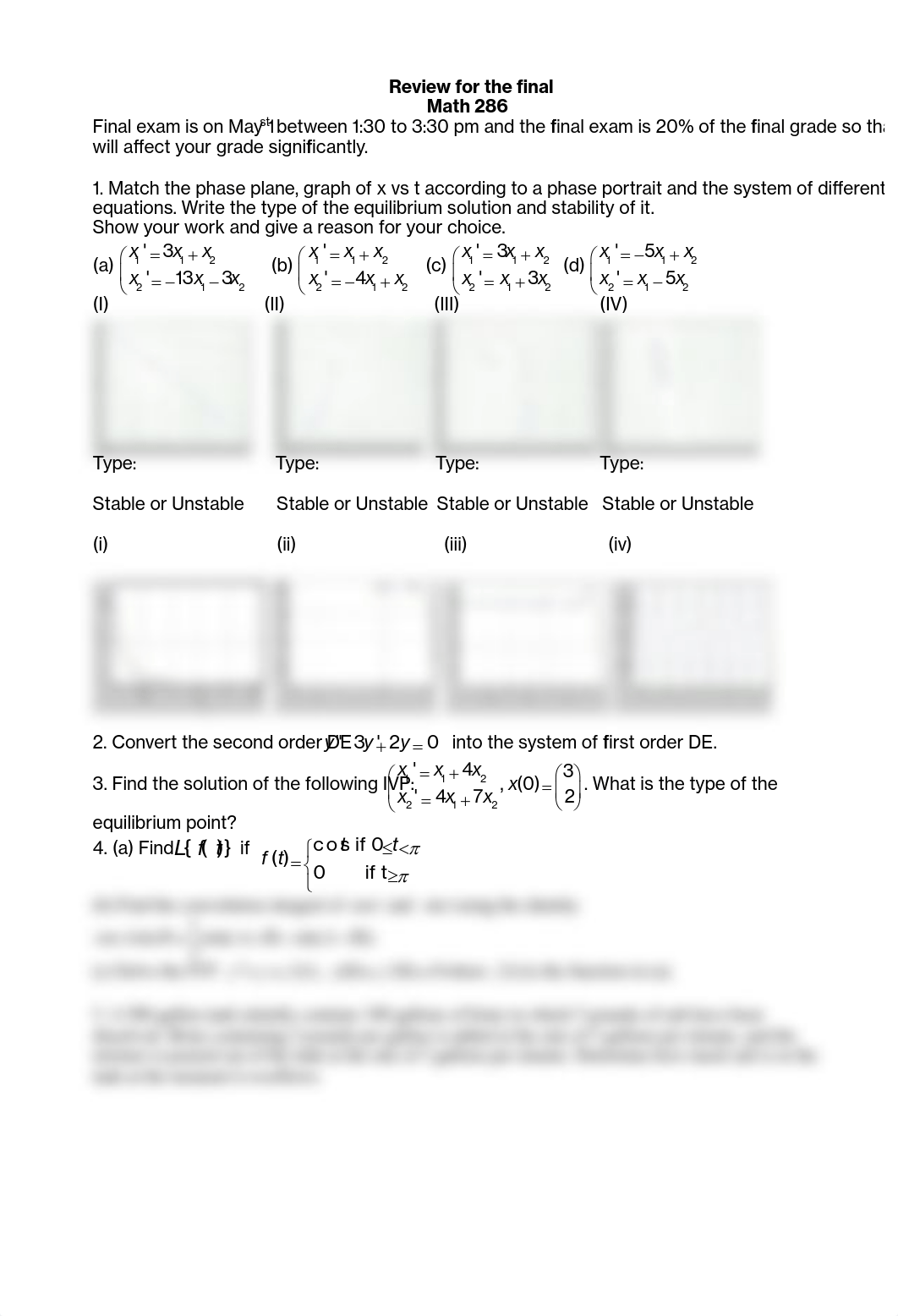 Final Exam Review on Differential Equations_dj2sggvx6ze_page1