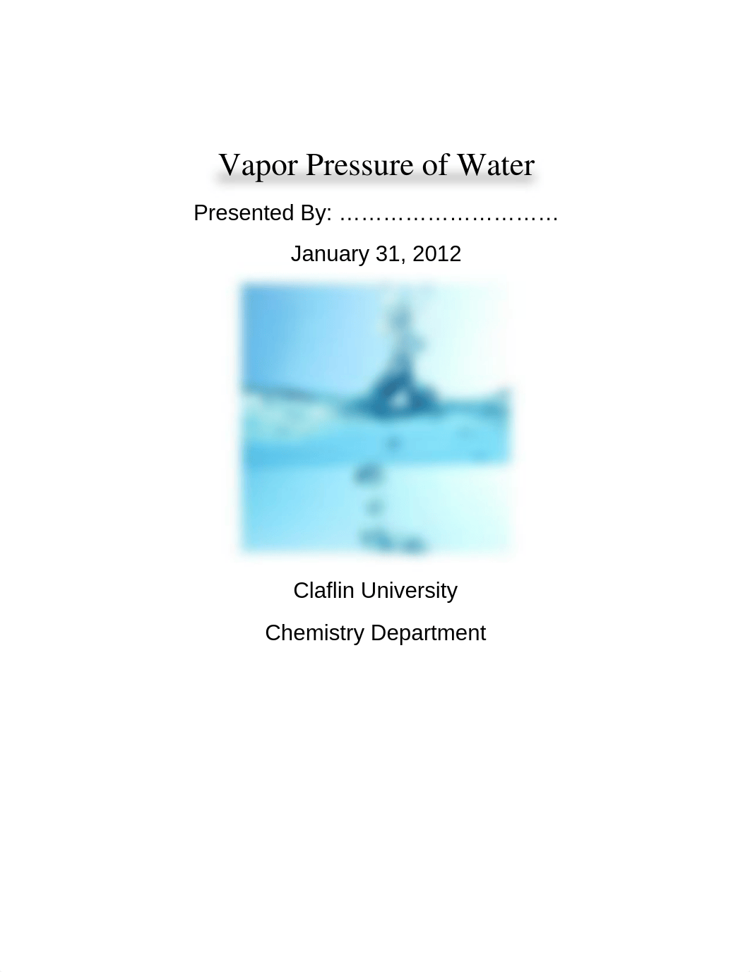 Lab Report: Vapor Pressure of Water_dj2vd3l4ht1_page1