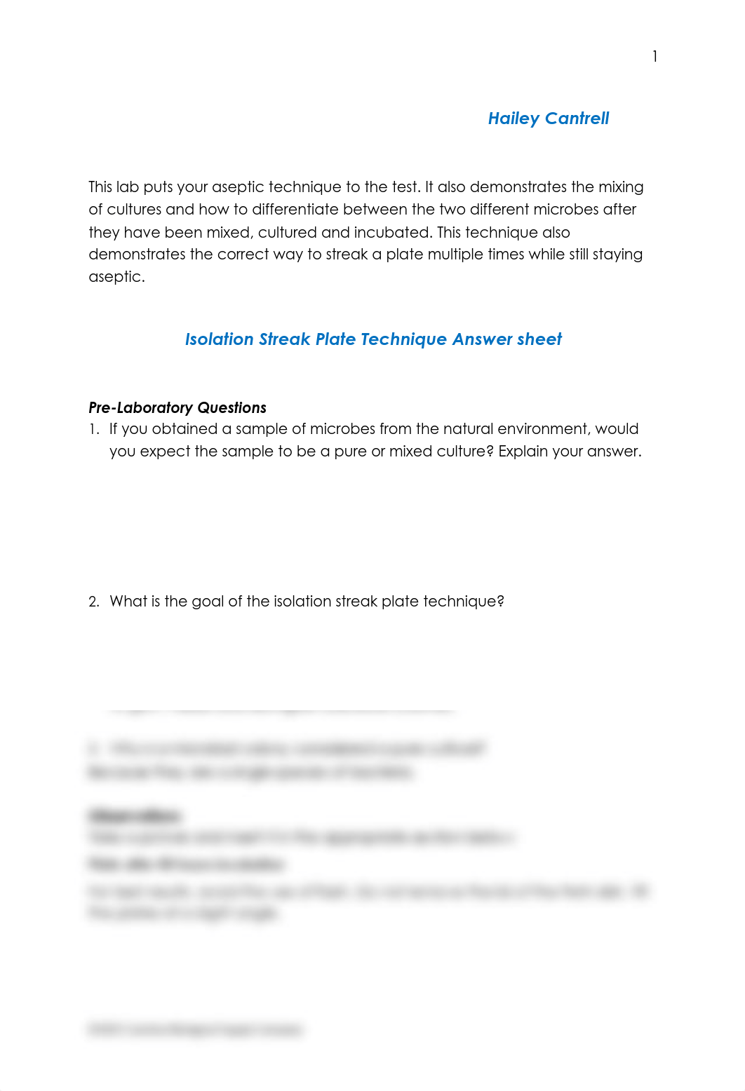 Isolation Streak Plate Technique answer sheet.docx_dj30wmo0cna_page1