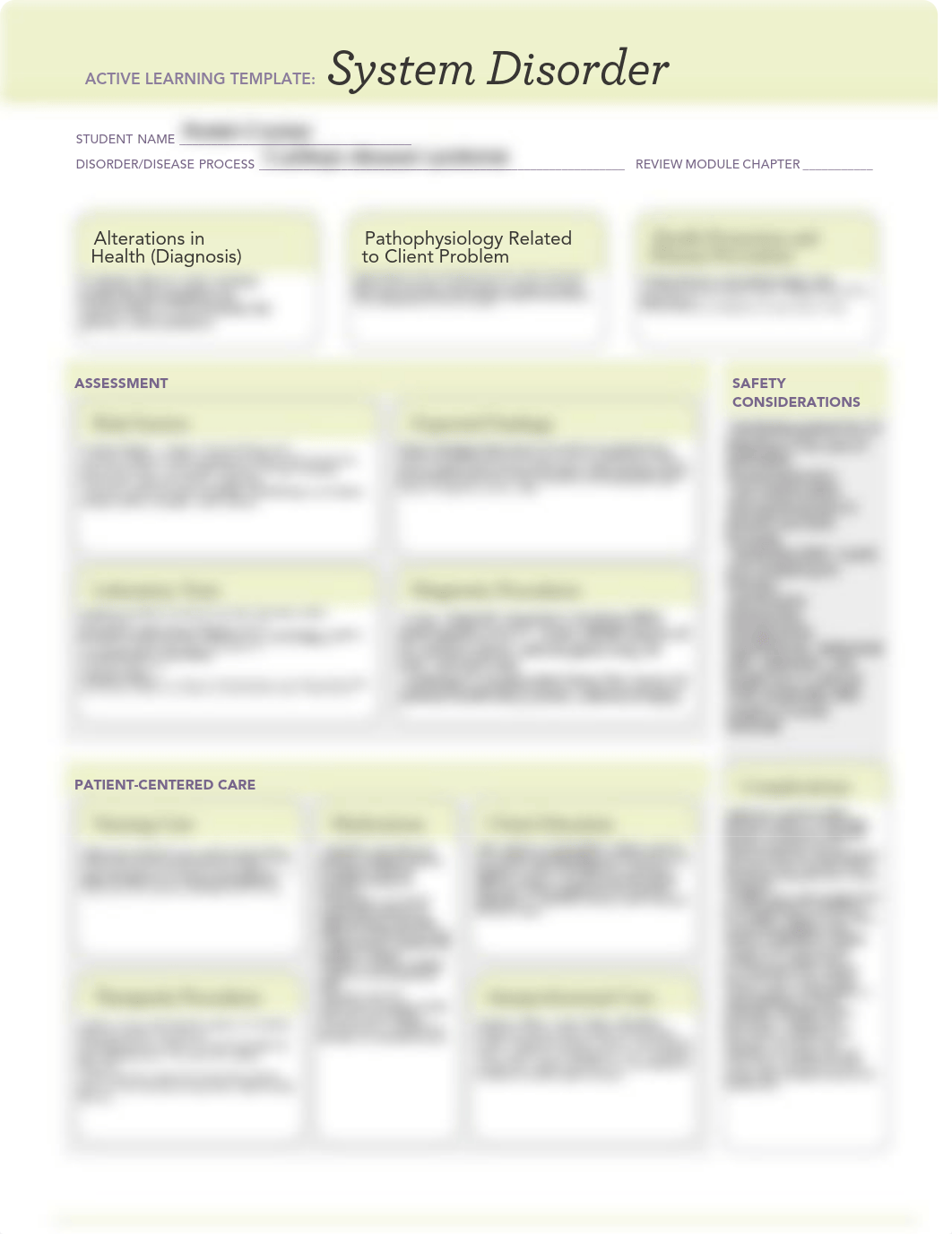 Cushing's Disease system dissorder ATI template.pdf_dj3f82jzq2g_page1