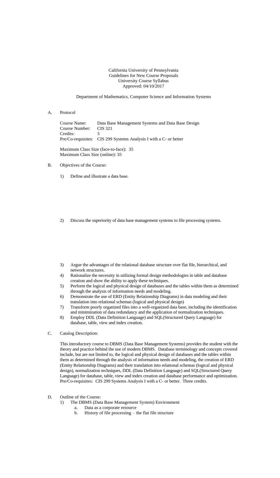 CIS 321 Database Management Systems and Database Design F17.pdf_dj3pv9d9wdw_page1