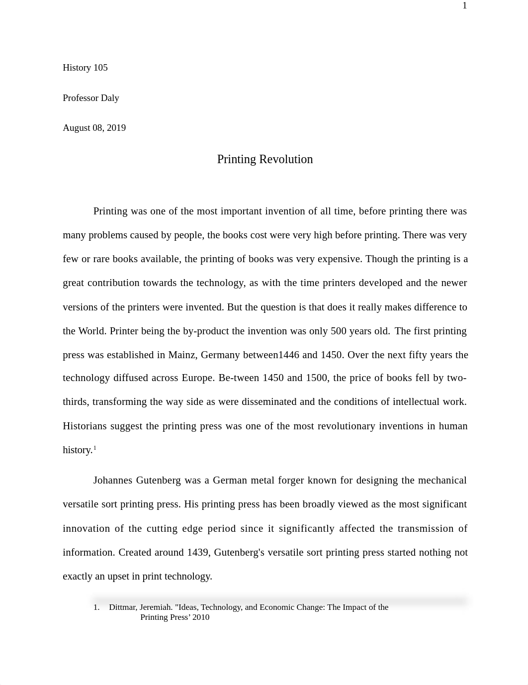 Printing Revolution hist 105 analytical essay.docx_dj3ue0174bi_page1