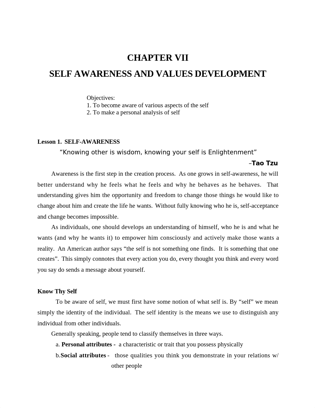 Chapter VII Self Awareness & Values Development - Copy.doc_dj46alqwc7b_page1