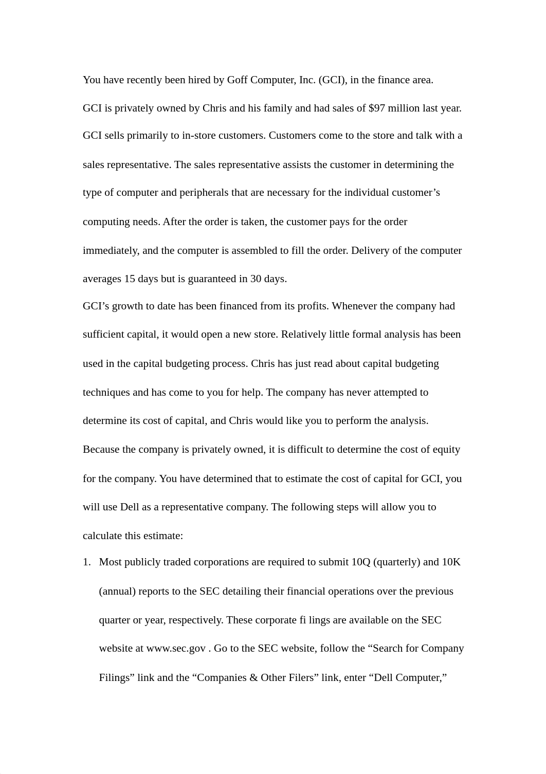 Week 8 - Group Assignment - The Cost of Capital for Goff Computer, Inc Case Study.docx_dj47ec3u3vq_page2