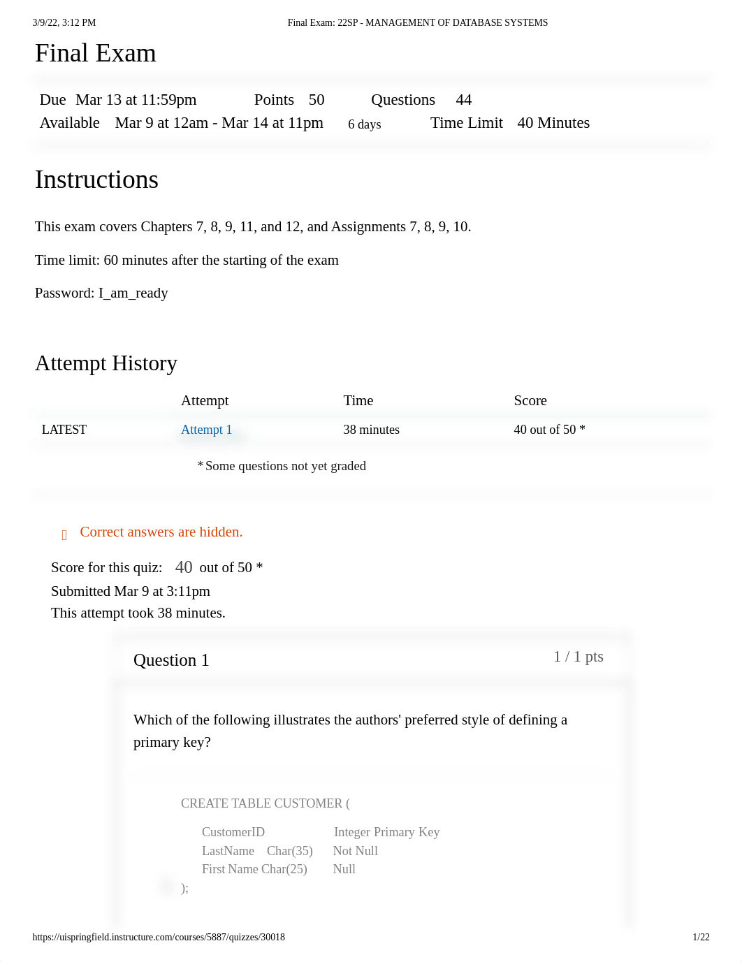 Final Exam_ 22SP - MANAGEMENT OF DATABASE SYSTEMS.pdf_dj4atssr4m1_page1