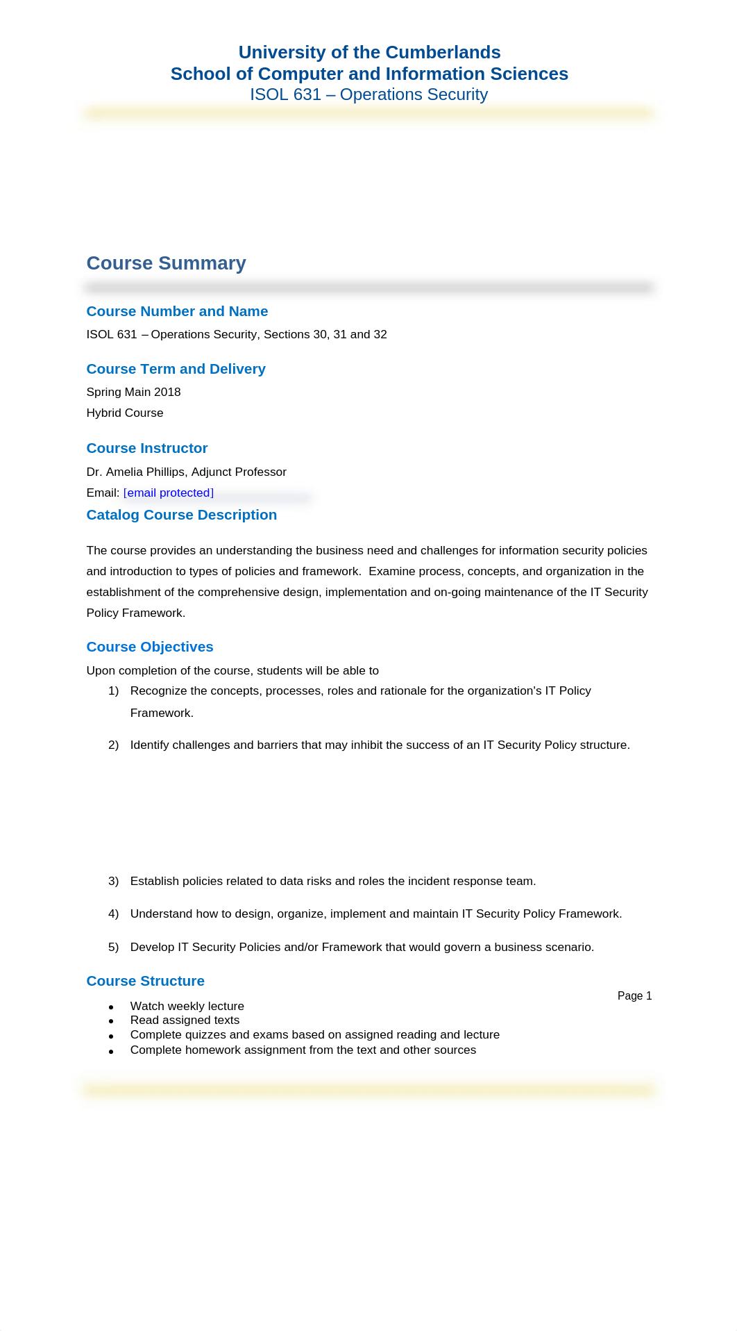 ISOL 631  Operations Security Syllabus Spring 2018 Main(2).pdf_dj4ddyqv1zg_page1