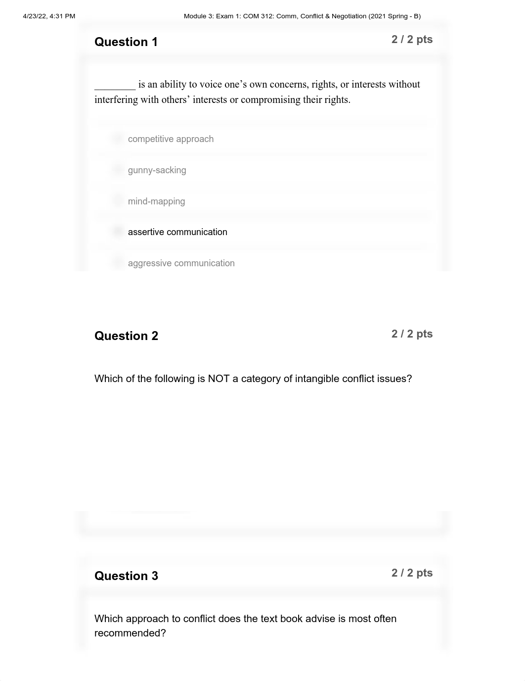 Module 3_ Exam 1_ COM 312_ Comm, Conflict & Negotiation (2021 Spring - B).pdf_dj6ibo2yyjt_page2