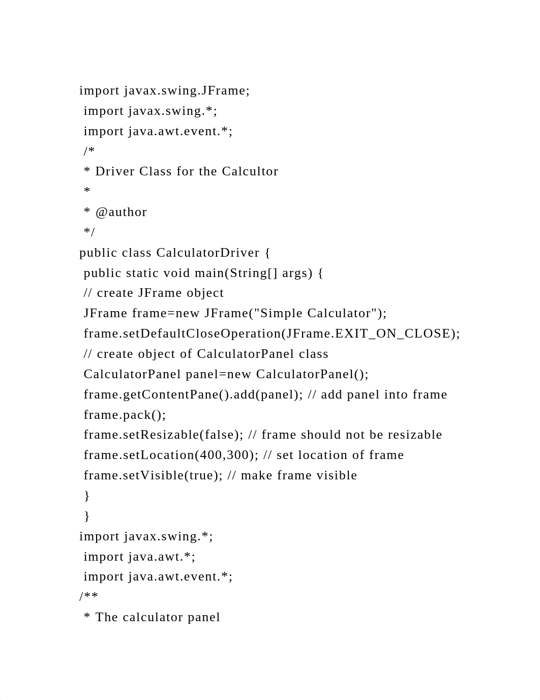 import javax.swing.JFrame; import javax.swing.; import java.awt.docx_dj6s71kc7e0_page2