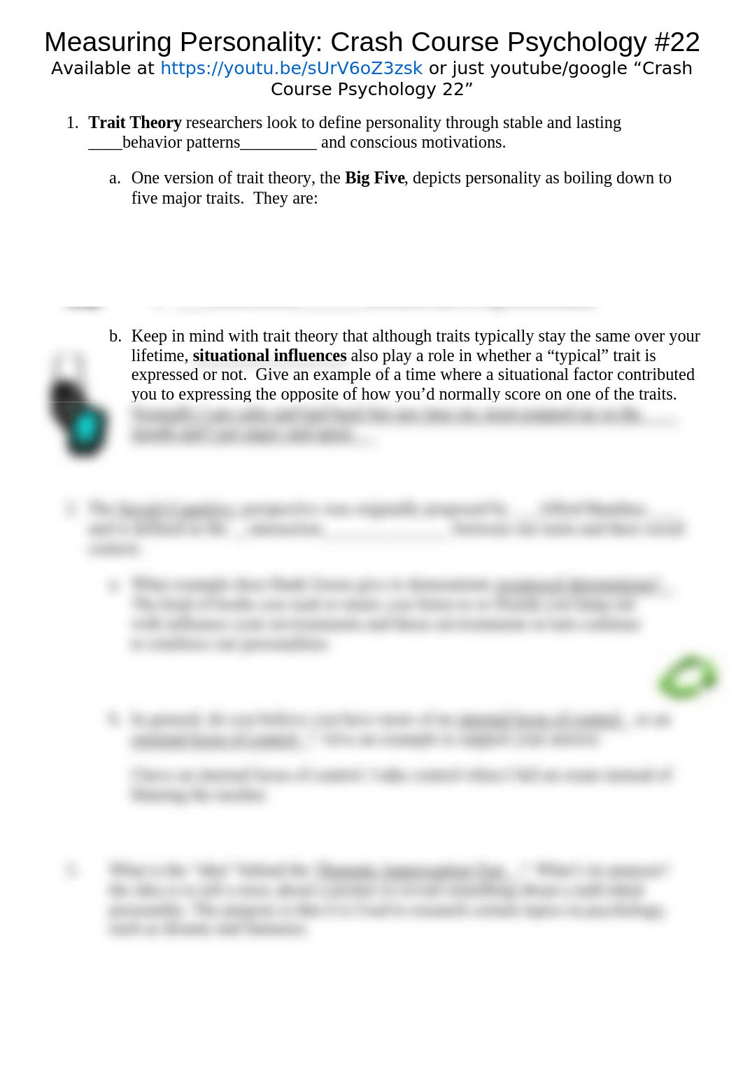 Crash Course Psychology 22 Measuring Personality (2).doc_dj6sag92sju_page1