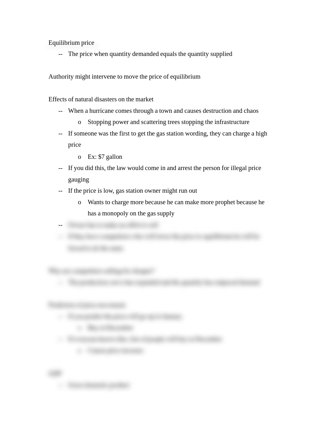 Equilibrium price, effects of disasters on market, price prediction, GDP notes_dj6upy49v5c_page1