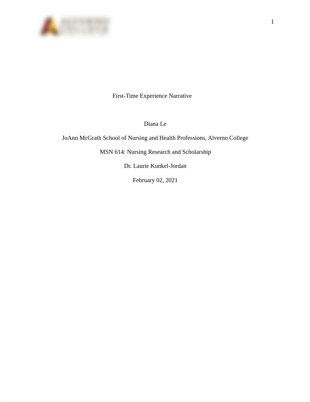 msn 614 first time narrative paper.docx_dj82r2epbuh_page1