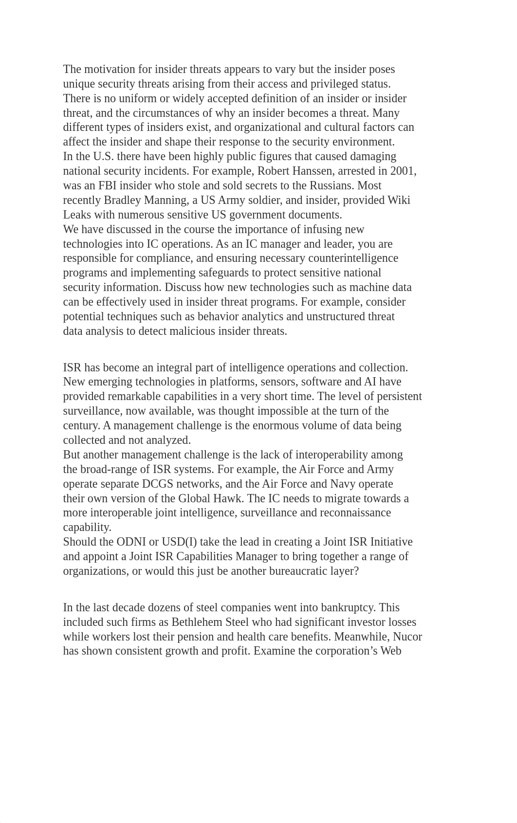 The motivation for insider threats appears to vary but the insider poses unique security threats ari_dj8lyckbio4_page1