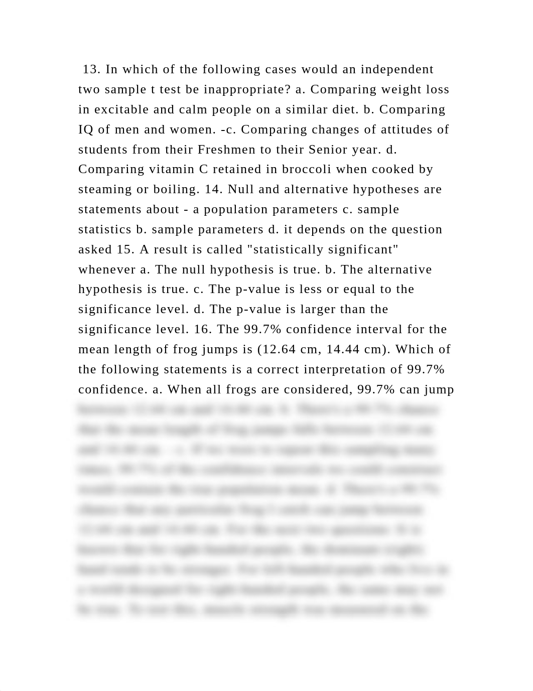 13. In which of the following cases would an independent two sample t.docx_dj8mvofkk2m_page2