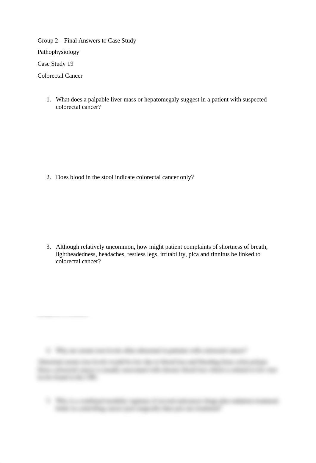 Colorectal Cancer, final answers. case 19, group 2.docx_dj8v18mw95t_page1