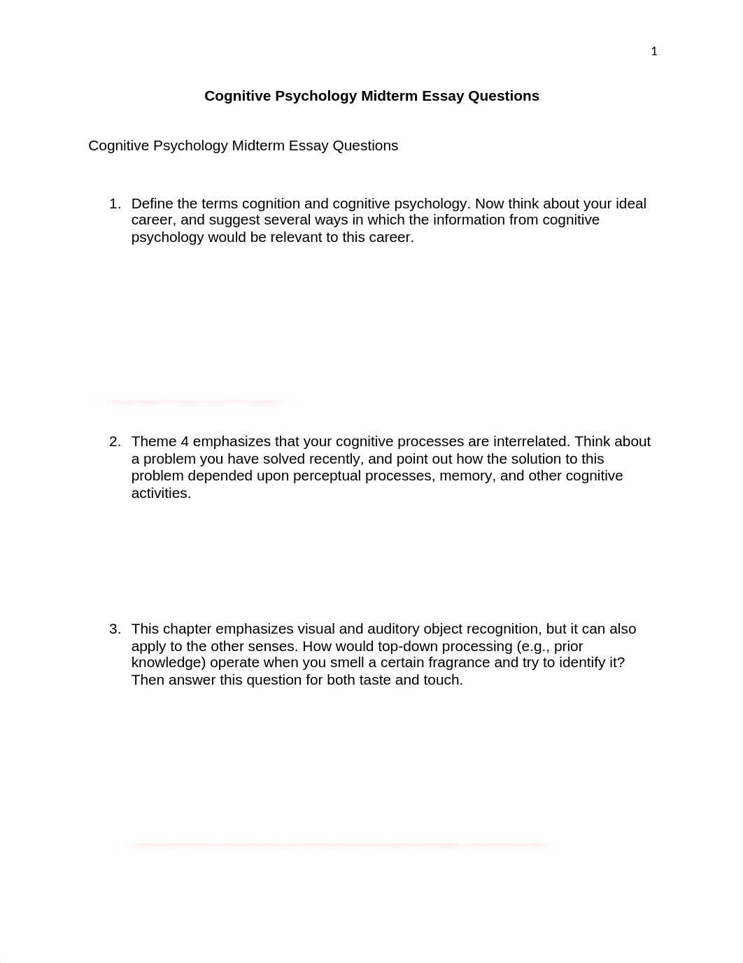 Cognitive Psychology Midterm Essay Questions(1).docx_dj9jxi5otk3_page1