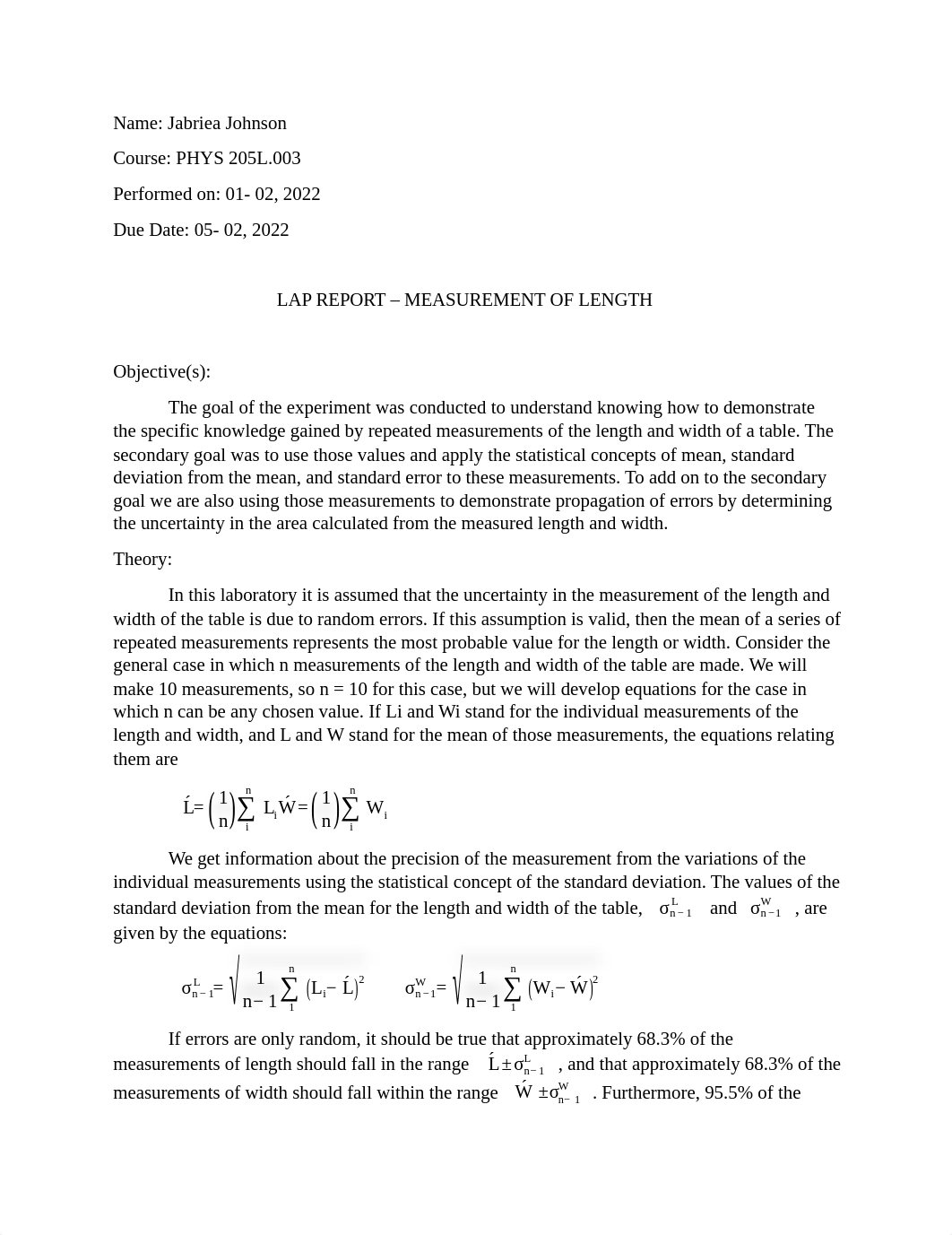 Measurement of Length, Lab report.docx_dj9oul18flu_page1