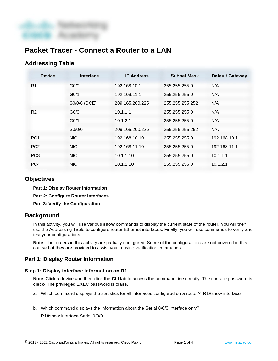 10.3.4 Packet Tracer - Connect a Router to a LAN.docx_dj9uj1vs01b_page1