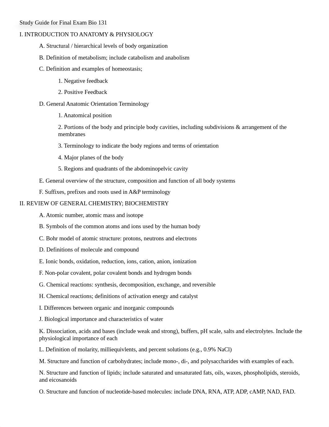 Study Guide for Final Exam Bio 131.docx_dj9ziv6xjdi_page1