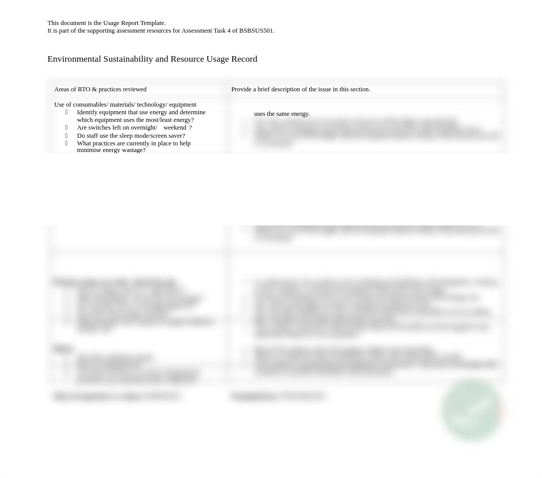 BSBSU501 AT4 Usage Record Template.pdf_djap6i4ulrh_page1