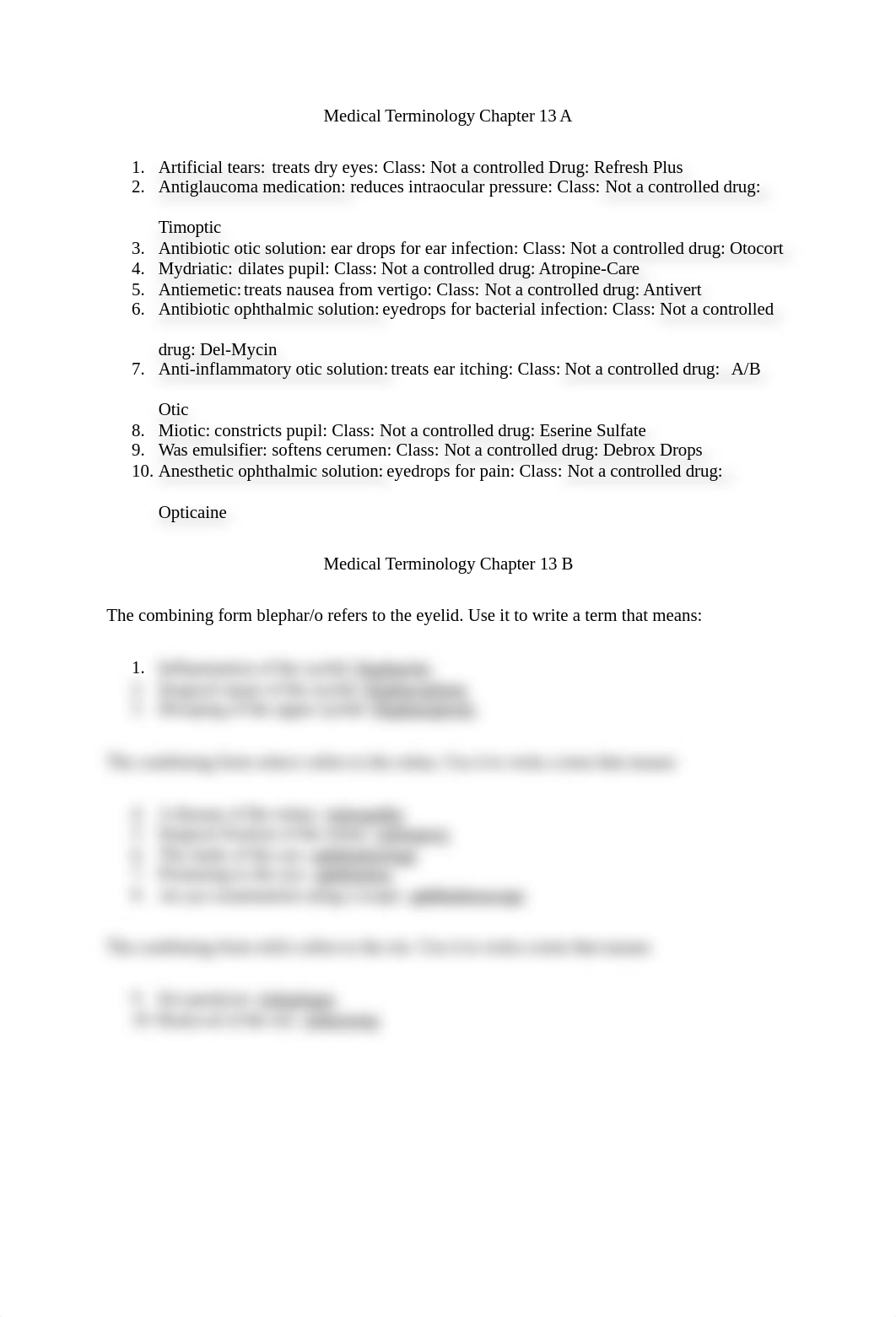 Medical Terminology Chapter 13 A, & B.docx_djayojh7iac_page1