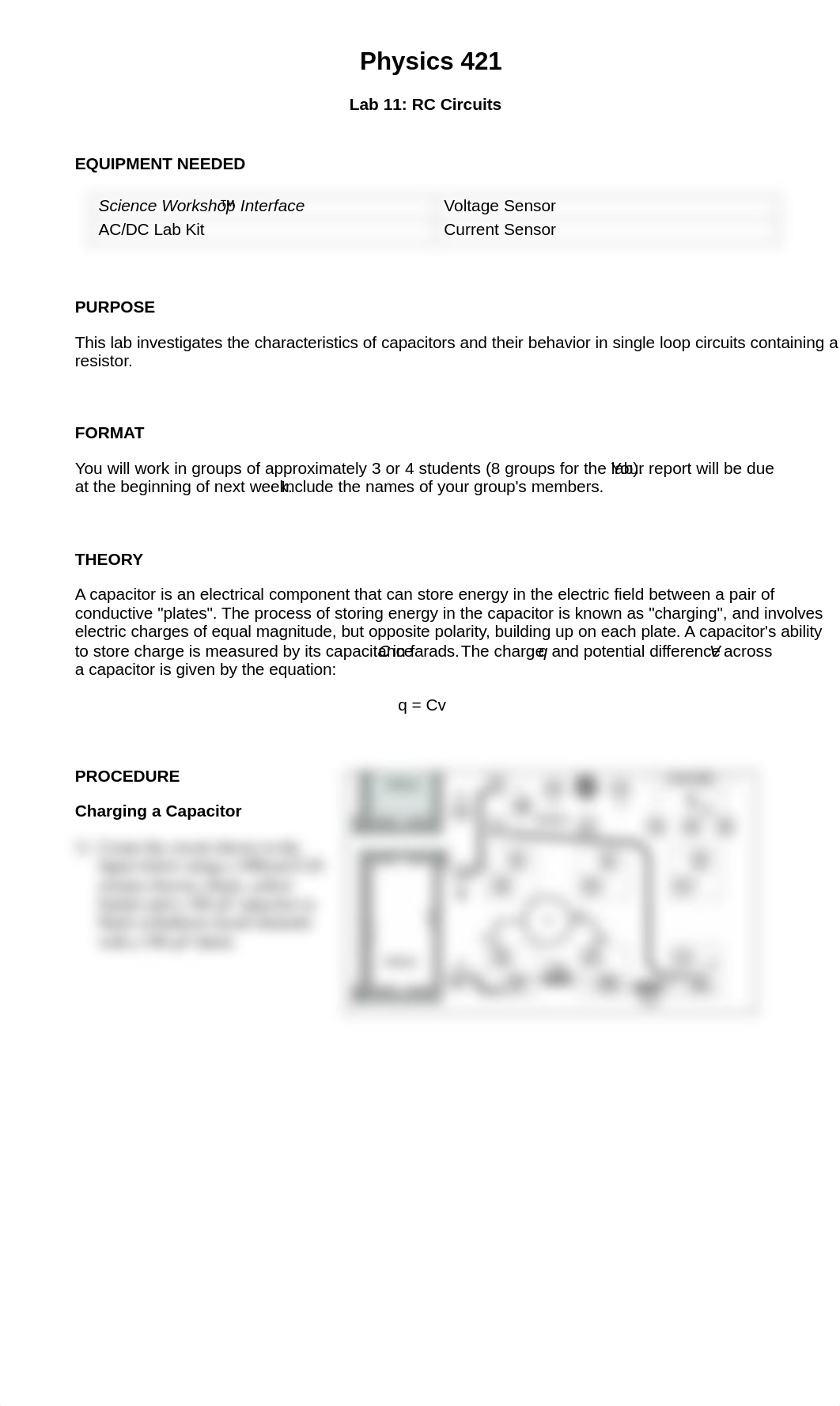 Phys421 Lab-11 RC Circuits.pdf_djb14lf1fud_page1