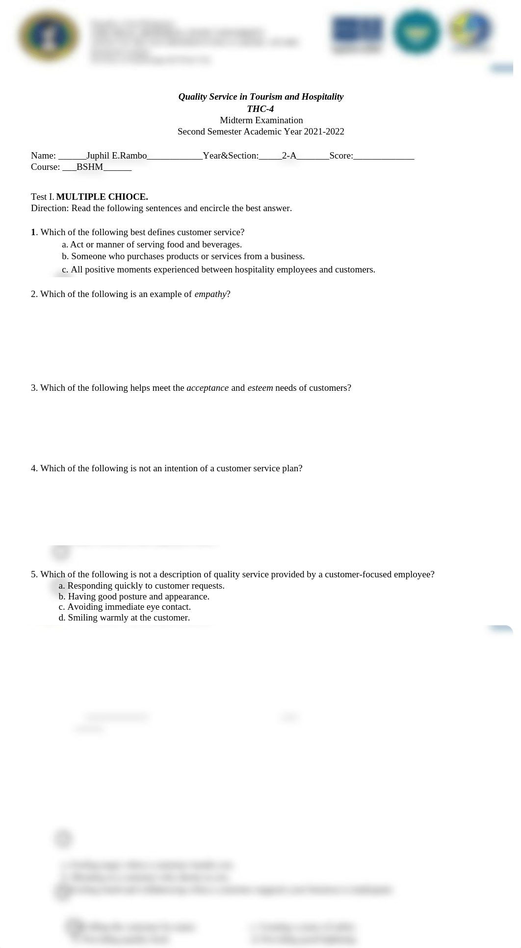 midterm exam -Quality Service in Hospitality.docx_djb73a68wxj_page1