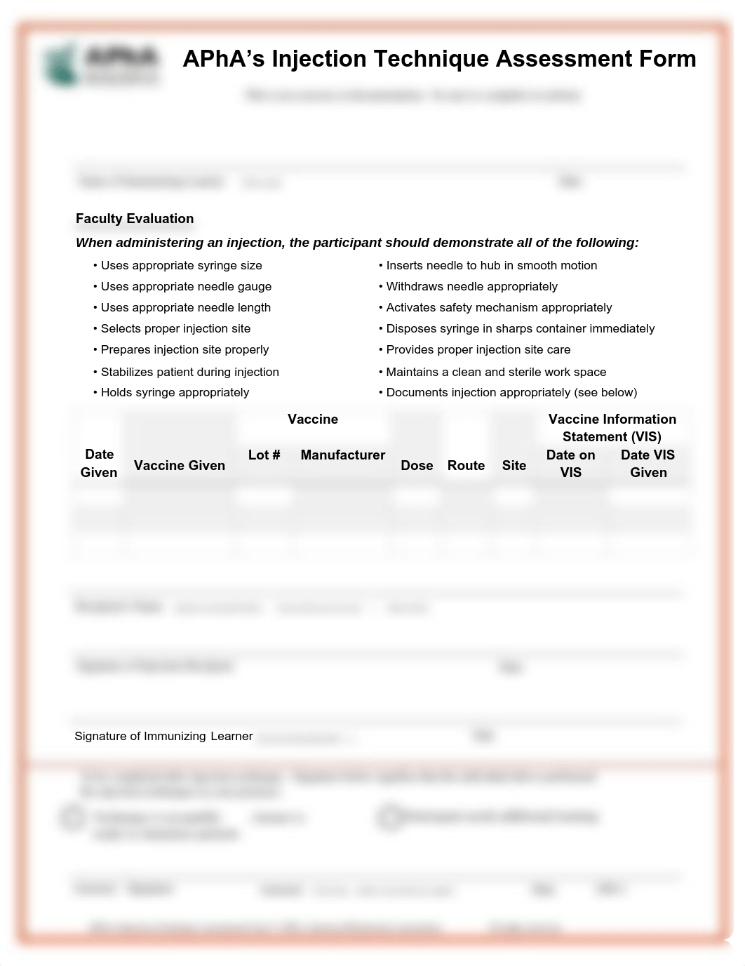 Injection Technique Assessment Form.pdf_djb8ne6pn4i_page1