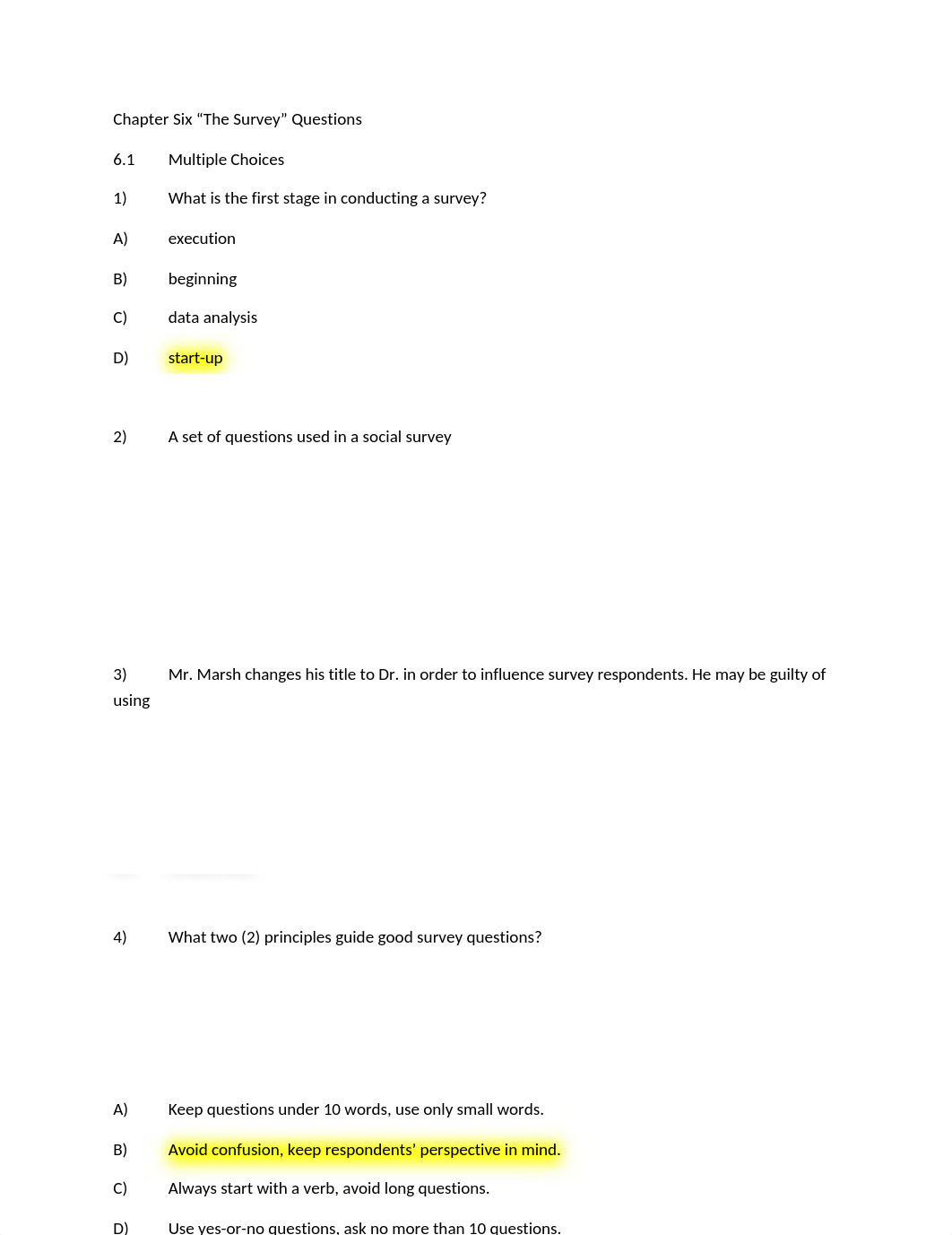 Chapter Six The Survey Questions (classroom).docx_djbho39kaf0_page1