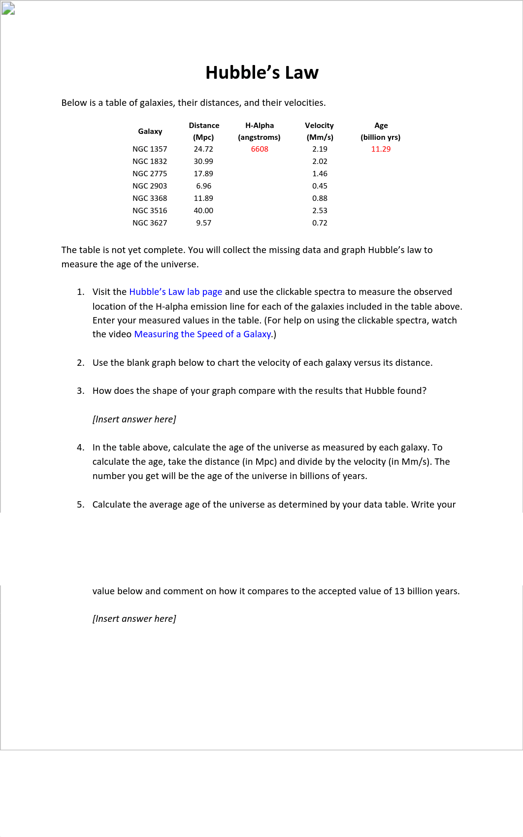 Lab Hubble's Law.pdf_djbjpxp7auo_page1