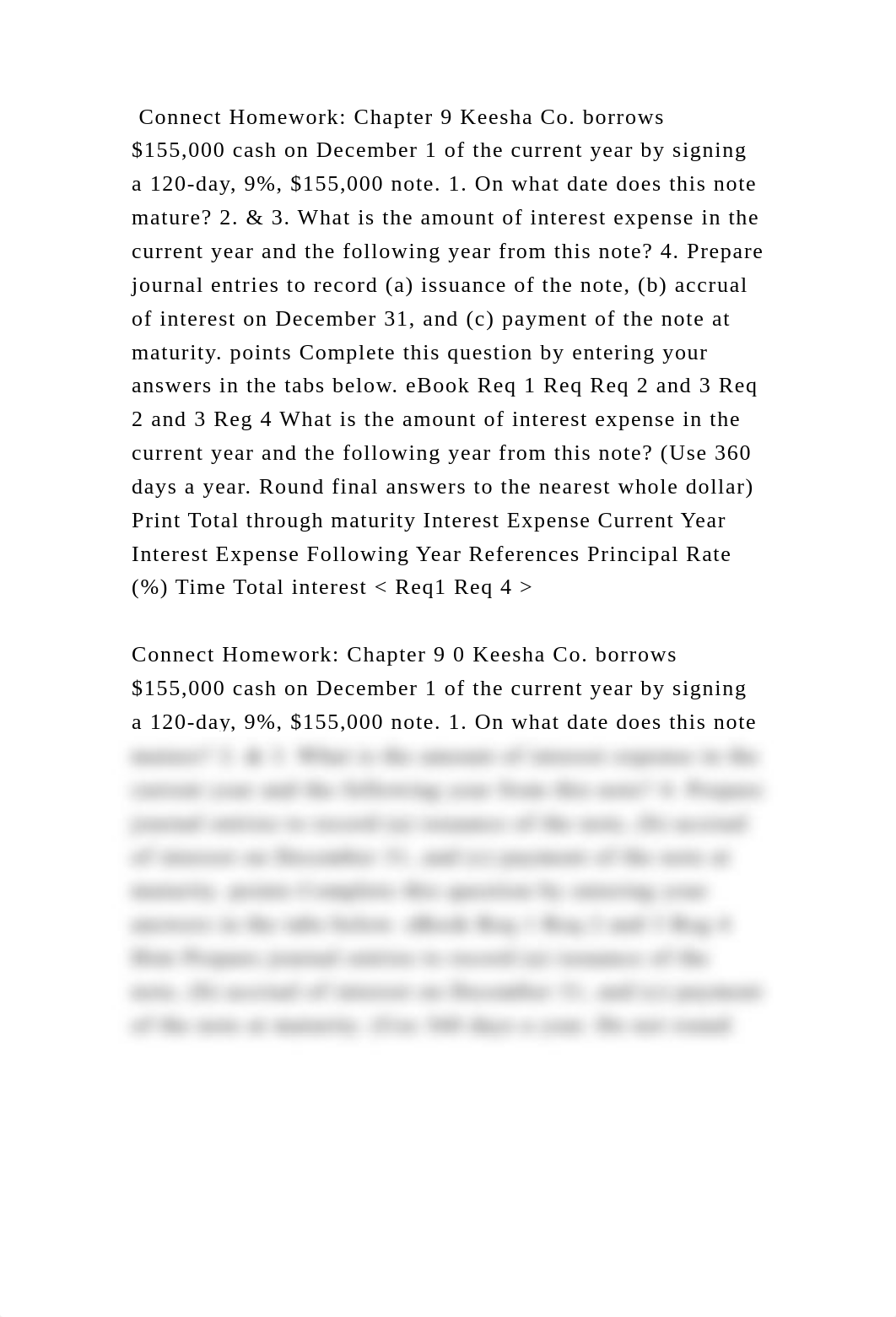 Connect Homework Chapter 9 Keesha Co. borrows $155,000 cash on Decem.docx_djbql5951lj_page2