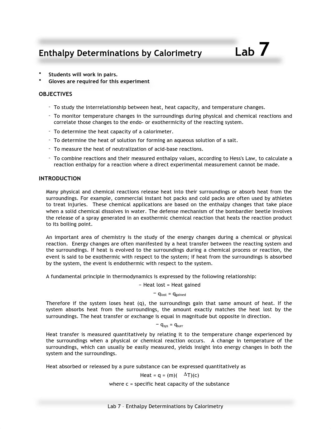 7. Chem1114 Lab 7 Enthalpy Determinations by Calorimetry Sp20.pdf_djbqmvxn6ql_page1