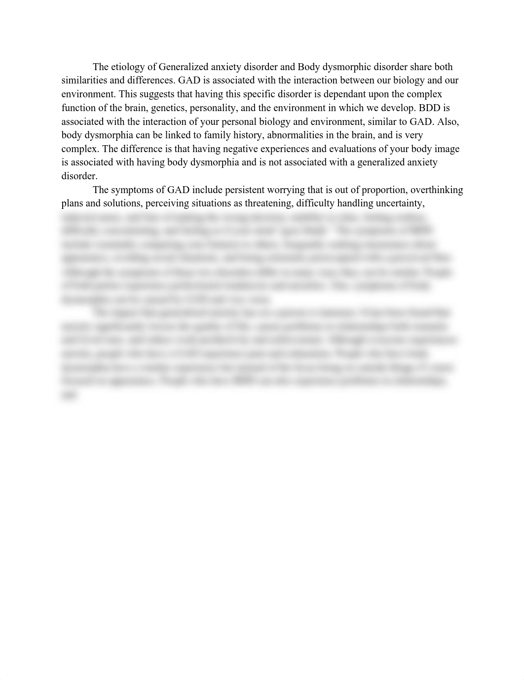 The etiology of Generalized anxiety disorder and Body dysmorphic disorder share both similarities an_djbt6fgo6am_page1