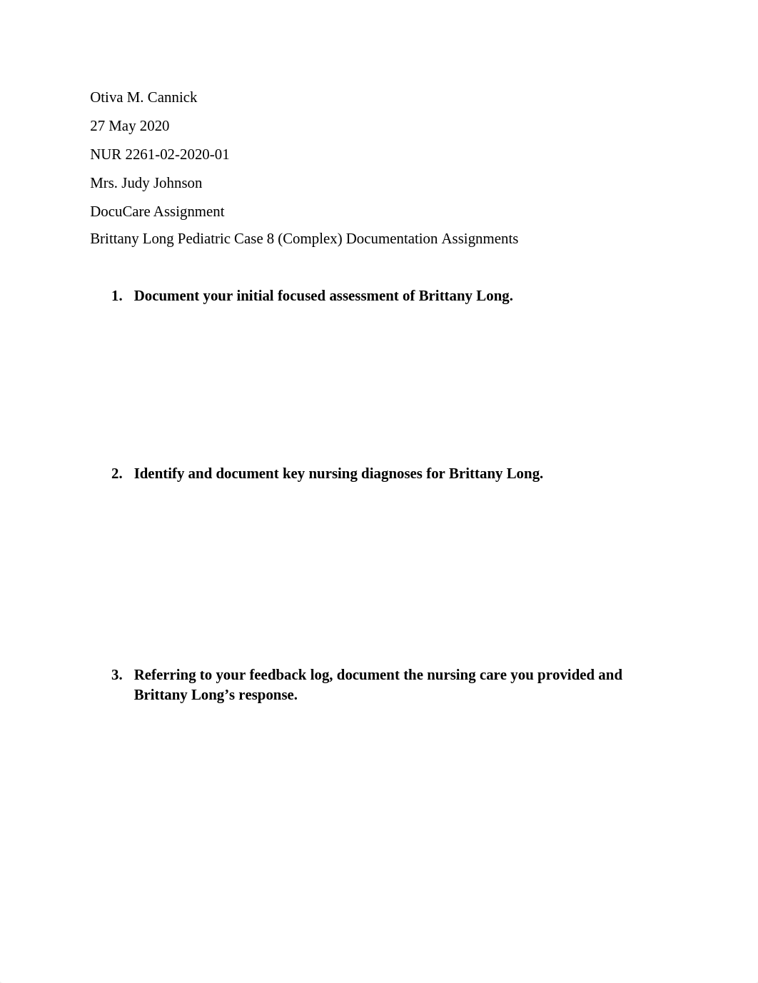 Brittany Long Case 8-Documentation Assignment.docx_djc2806wo86_page1