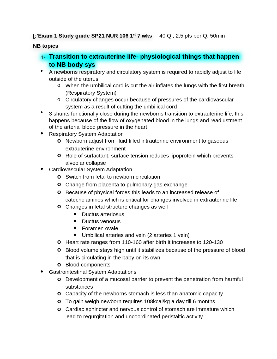 OB Exam 1 Study Guide .docx_djchp9znphy_page1