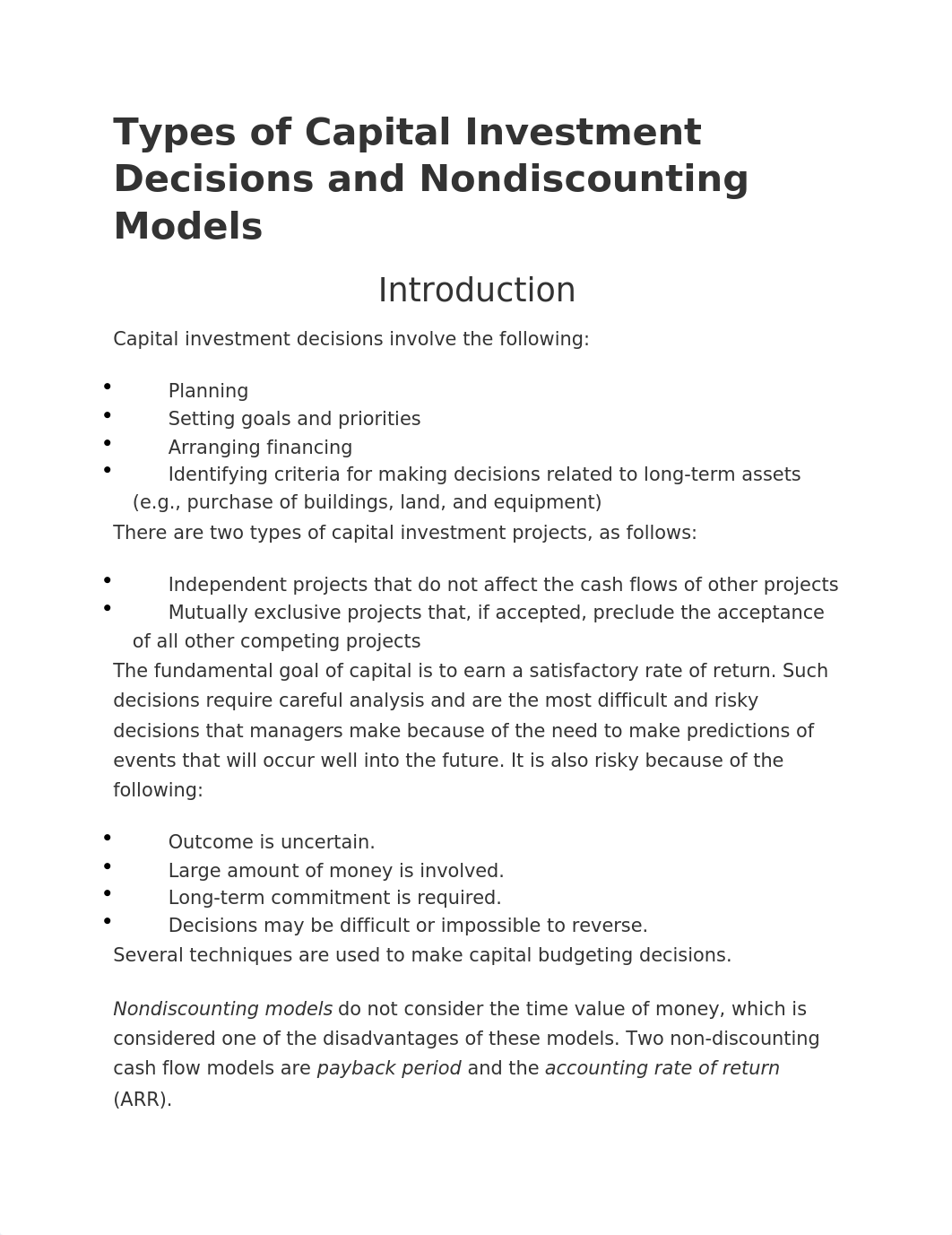 Types of Capital Investment Decisions and Nondiscounting Models.docx_djcr75400ok_page1